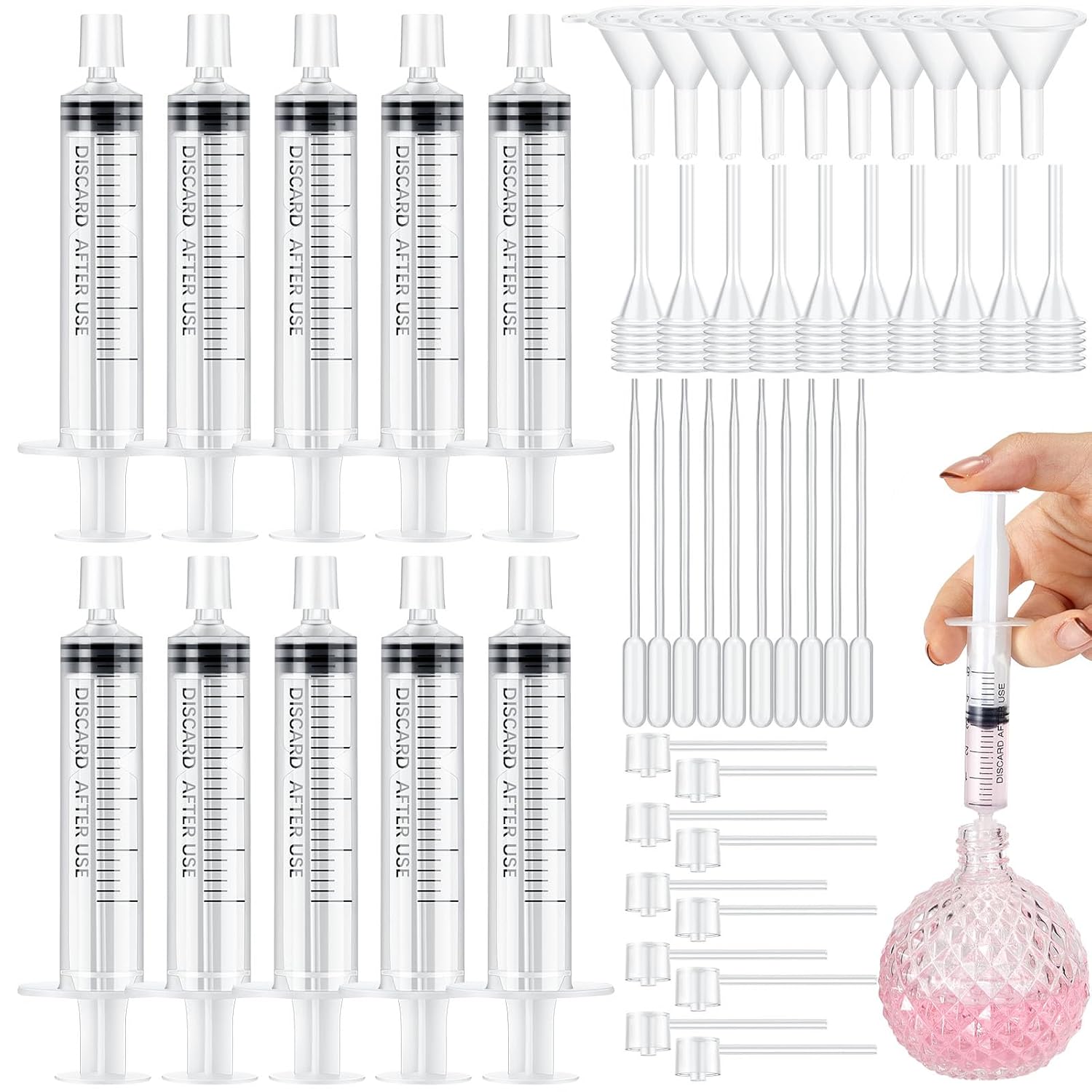 Perfume Fragrance Dispenser - 25/50PCS parfum navulpomp gereedschap overdrachtssets inclusief