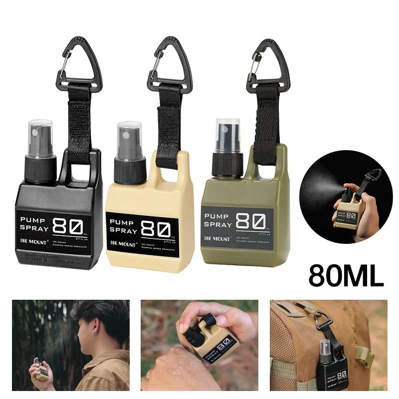 Fragrance Atomizer Pump - 80ml verstuiverfles, draagbare pompspuitfles met karabijnhaak,