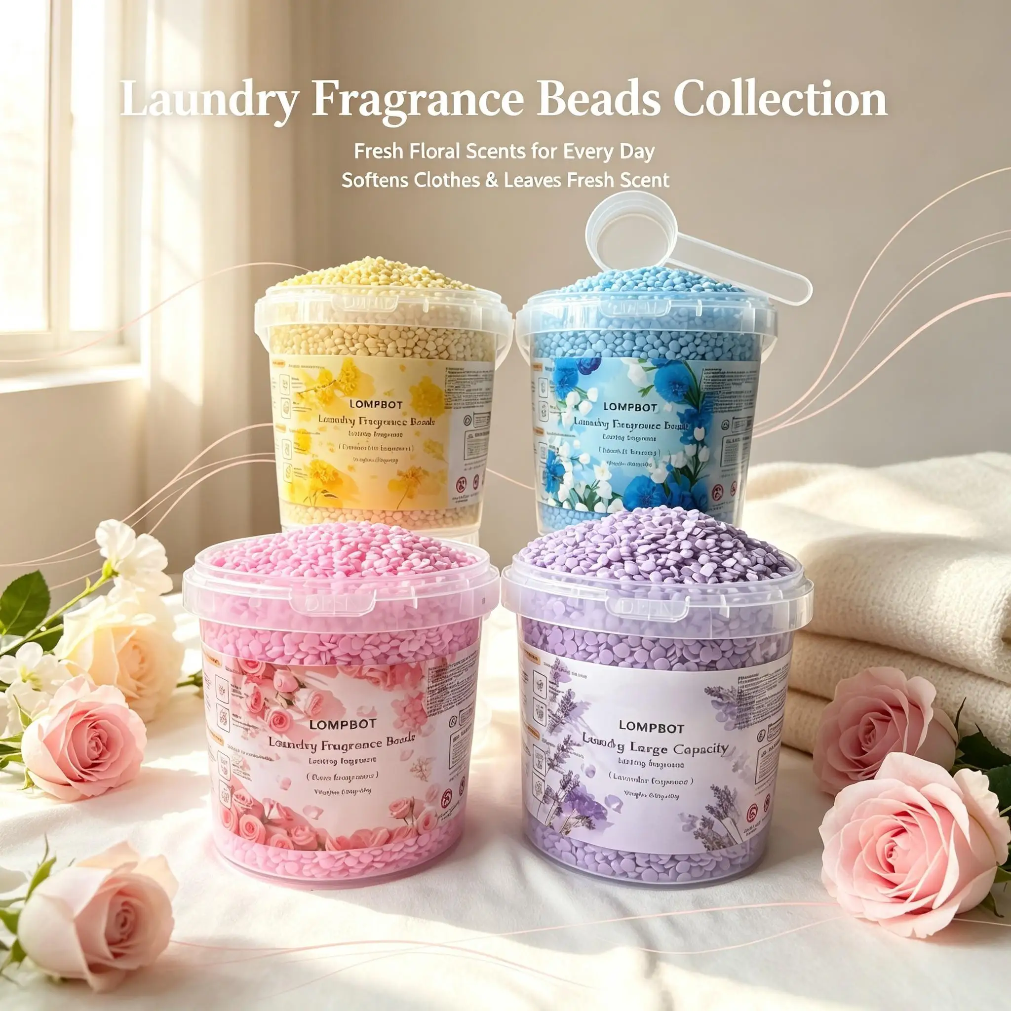 Perfume Fragrance Powder - 800g Grote Emmer Wasparfumparels met Maatschepje,