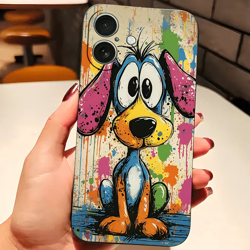 Graffiti gekleurde puppy TPU t - Perfume Pure Xs recensie en prijs